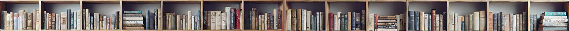 Books on wooden shelves, showcasing various titles related to culinary arts and Colombian cuisine, reflecting Mabel Asprilla's works and Palmira Press's focus on culinary literature